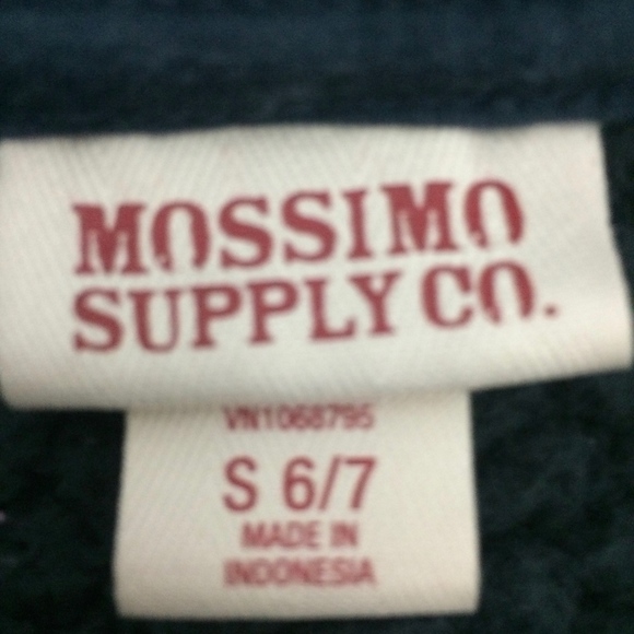 Mossimo Boys S 6/7 Guitar Navy Warm Zip-Up Hoodie - Picture 3 of 5